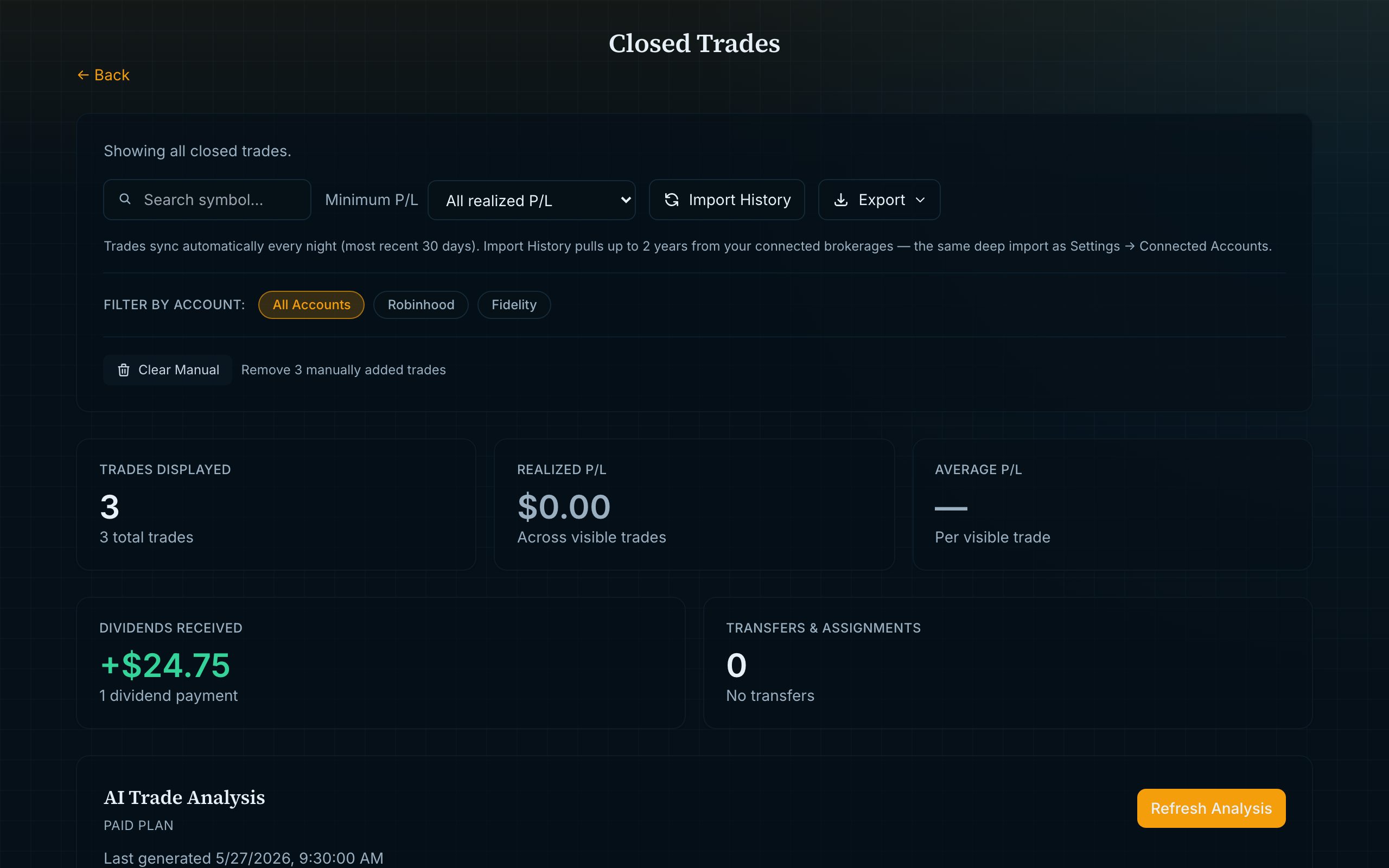 closed — Position Tracker